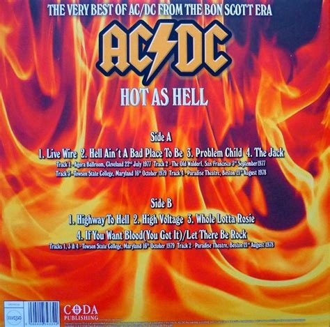 Ac Dc Hot As Hell Broadcasting Live 1977 79 Vinyl Lp New