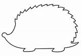 Hedgehog Outline sketch template