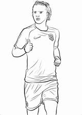 Griezmann Antoine Coloring Pages Fifa Football Cup Bruyne Kevin Printable Soccer Color Template Drawing Book Paper sketch template