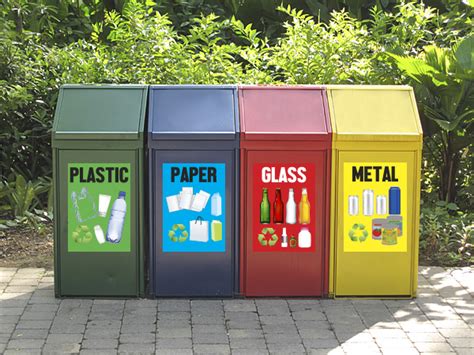 recycle waste  compost vinyl bin label pcs