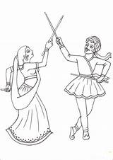 Navratri Coloring Pages Kids Festival Drawings Dussehra Indian Drawing Sketch Festivals Children Clip Paintings Ramayana Search Google Beautiful Making Couple sketch template
