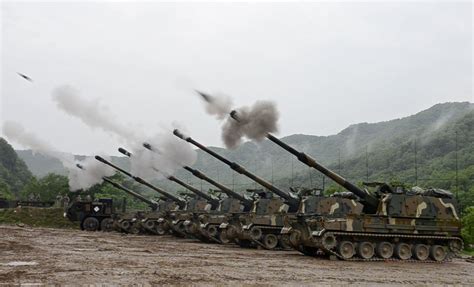 south korean artillery coordinate fires  dmz defencetalk