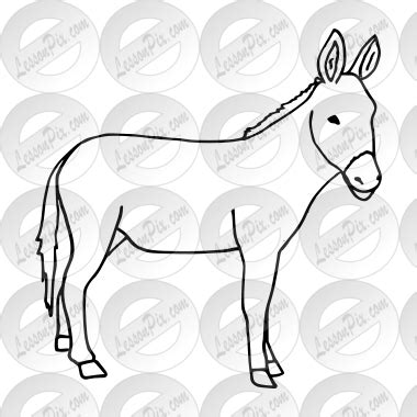 donkey outline  classroom therapy  great donkey clipart