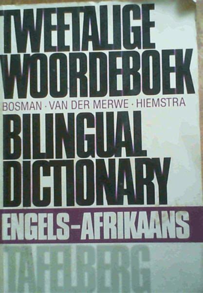 tweetalige woordeboek english afrikaans afrikaans english  picclick uk