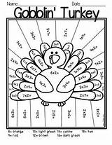 Multiplication Number Thanksgiving Coloring Color 2s Math Pages Worksheets Teacherspayteachers Sheets Activities Template Choose Board sketch template