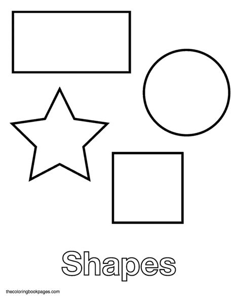 shape coloring worksheets  toddlers
