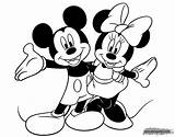 Mickey Minnie Mouse Coloring Pages Disneyclips sketch template