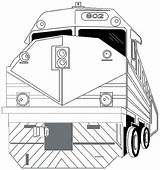 Coloring Train Locomotive Strong Color Trains sketch template