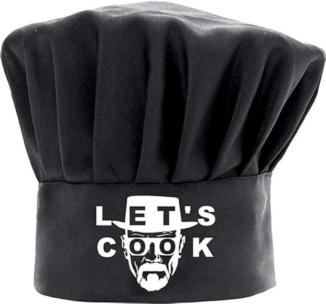 chef hats  men funny black lets cook cooking hat adjustable