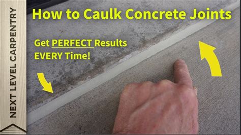 caulk concrete control joints  perfect results  time  level carpentry