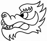 Dragon Chinese Head Year Drawing Coloring Face Template Boat Festival Pages Clipart Simple Craft Puppet Outline Trace Kids Easy Crafts sketch template
