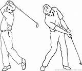 Golf Coloring Pages Swing Drawing Printable Club Getcolorings Color Illustration Getdrawings sketch template