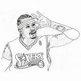 Iverson Allen Coloring Pages Printable Color Getcolorings Getdrawings sketch template