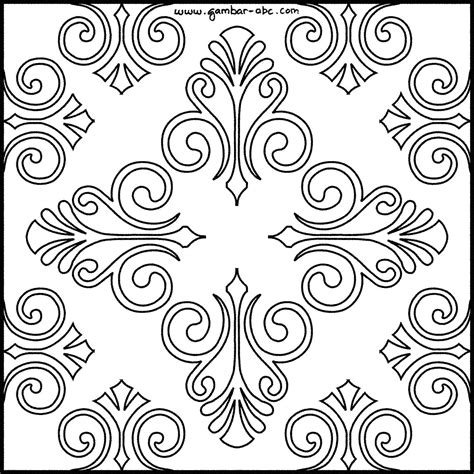 ide cantik motif batik bunga hitam putih sederhana cocok