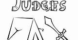 Coloring Judges Ehud Bible Template sketch template