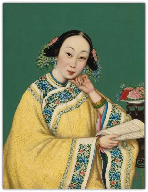 painting  courtesan qing dynasty  century portrait qing dynasty  century portraits
