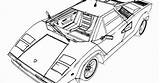 Coloring Pages Countach sketch template