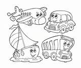 Coloring Mewarnai Transportasi Sketsa Anak Darat Getcolorings Kendaraan Paud Udara Modes Belajar Preschoolers sketch template