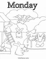 Coloring Pages Monday sketch template