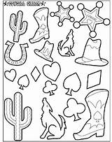 Cowgirl Charm Coloring Crayola sketch template