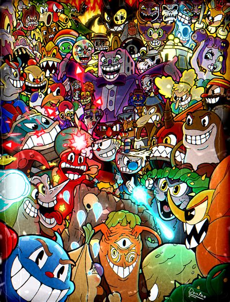 Artstation Cuphead With All Bosses Dontae Rice