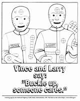 Nhtsa Safety Coloring Vince Larry Buckle Campaigns Child Materials Cares Someone Say sketch template