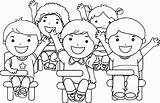 Coloring Children Pages School Playing Clipart Kids Library sketch template