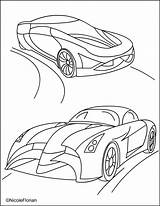 Coloring Cars Pages Colouring sketch template