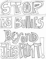 Bullying Coloring Pages Anti Kids Posters Getcolorings Printable Colouring Sheets Print Lessons sketch template