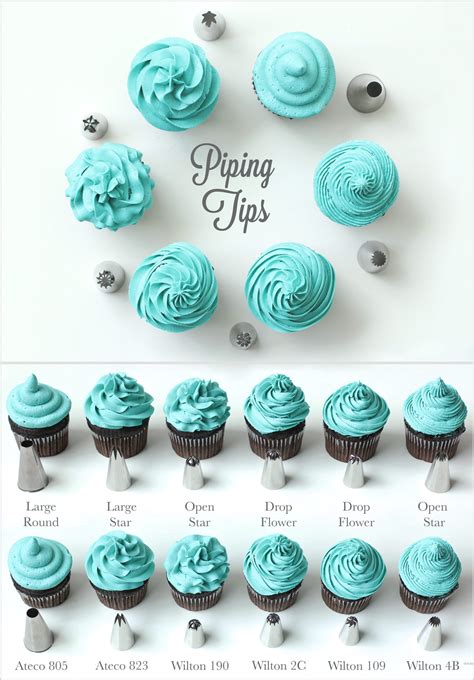 cake decorating icing tips chart