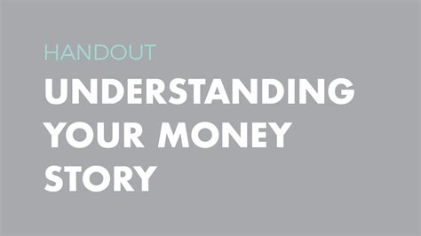 understanding  money story