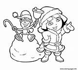 Dora Coloring Pages Christmas Winter Boots Kids Printable Explorer 14c5 Color Colorings Print Books Colouring Coloriage Snow Getcolorings Disney Getdrawings sketch template