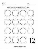 Tracing Counting Twelve Cleverlearner Children sketch template