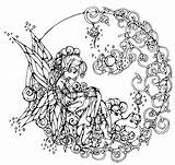 Coloring Pages Fairies Gothic Getcolorings Fairy Book sketch template