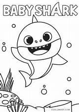 Shark Baby Coloring Pages Printable Kids sketch template