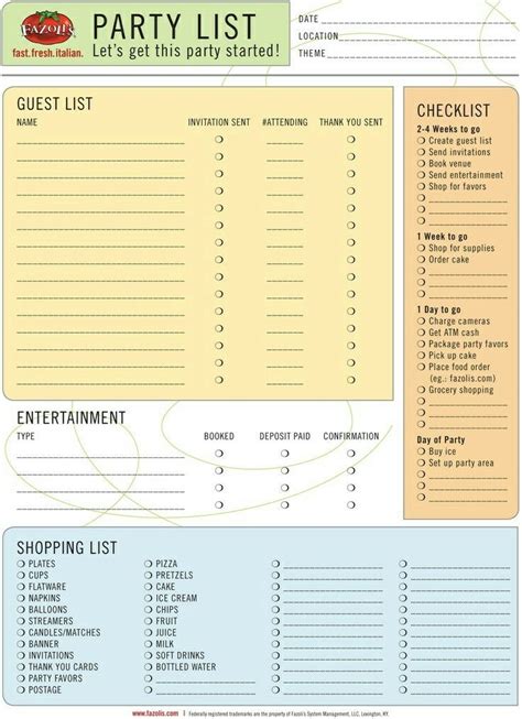 pin by sarah b on party planning party planning party planning checklist party printables