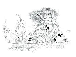 image result  horror colouring pages  adults mermaid coloring