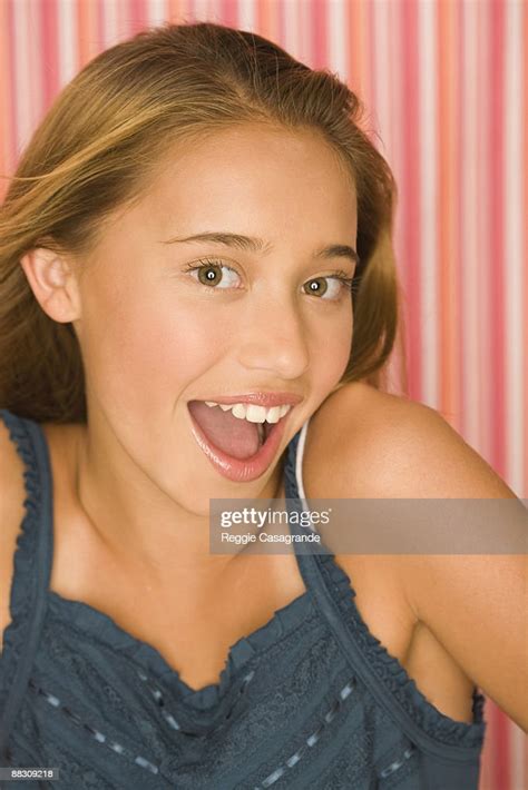 preteen girl with facial expression photo getty images