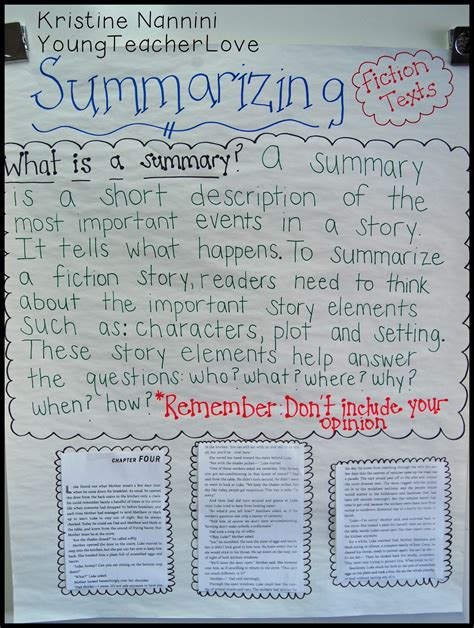 writing summaries young teacher love