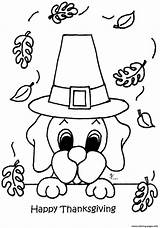 Thanksgiving Coloring Cute Dog Pages Happy Printable Color Sheets Print sketch template