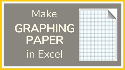 graph paper  excel tutorial youtube