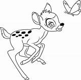 Bambi Butterfly Playing Coloring Printable Description Game sketch template