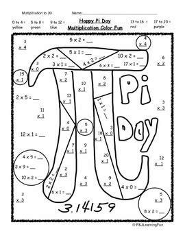 pi day worksheet kindergarten