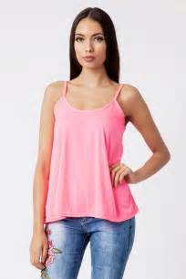 caela neon pink cami swing vest clothing modamore