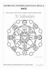 Pace Giornata Primaria Didattiche Internazionale Copertina sketch template