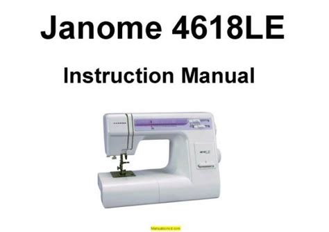 janome le sewing machine instruction manual