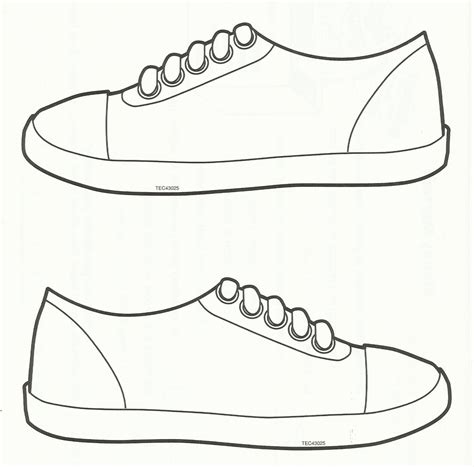 blank shoe coloring pages