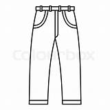 Jeans Outline Overzichtsstijl Stile Icona Profilo Skinny sketch template