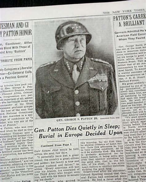 General George Patton Dies In 1945