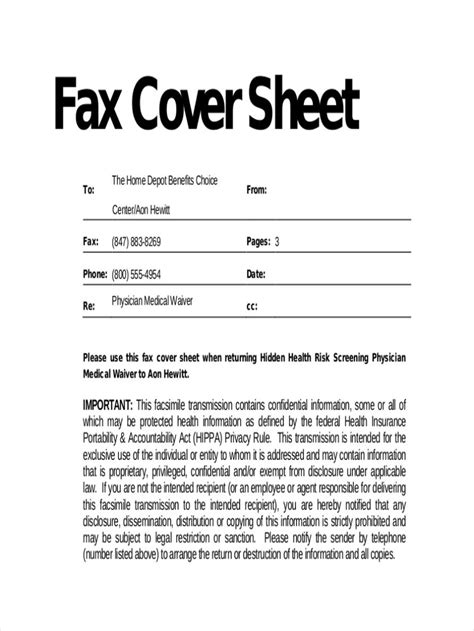 image fax cover sheet